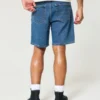 Above-the-Knee Loose Denim Shorts