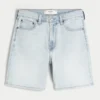 Above-the-Knee Loose Denim Shorts