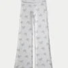 Always Cozy Knit Foldover Waist Flare Pants