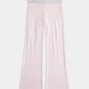 Always Cozy Knit Foldover Waist Flare Pants