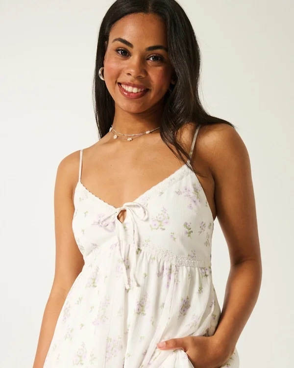Asymmetrical Hem Chiffon Mini Dress Asymmetrical Hem Chiffon Mini Dress