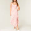 Asymmetrical Hem Midi Dress Asymmetrical Hem Midi Dress