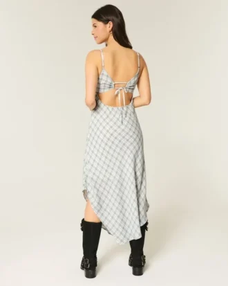 Asymmetrical Hem Midi Dress