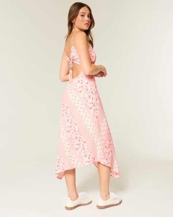 Asymmetrical Hem Midi Dress Asymmetrical Hem Midi Dress