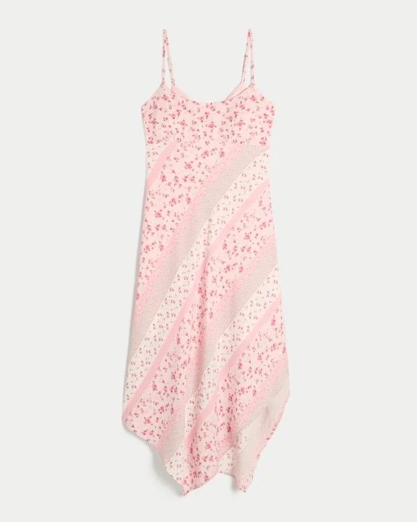 Asymmetrical Hem Midi Dress Asymmetrical Hem Midi Dress