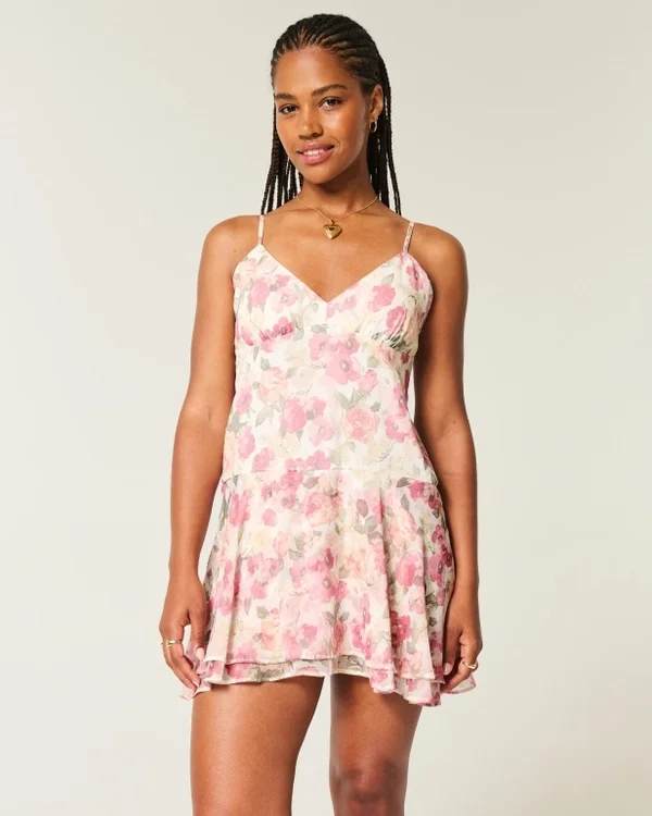 Asymmetrical Hem Mini Dress Asymmetrical Hem Mini Dress