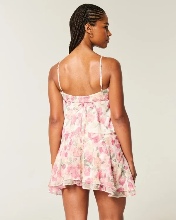 Asymmetrical Hem Mini Dress Asymmetrical Hem Mini Dress