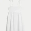 Babydoll Tie-Strap Mini Dress