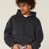Baggy Cinch Studded New York City Graphic Hoodie Baggy Cinch Studded New York City Graphic Hoodie
