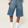 Below-the-Knee Dark Wash Super Baggy Denim Shorts Below-the-Knee Dark Wash Super Baggy Denim Shorts