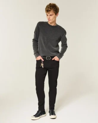 Black No Fade Athletic Skinny Jeans