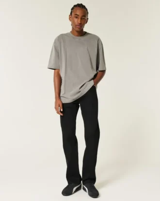 Black No Fade Straight Jeans