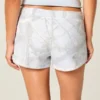 Blue Camo Fleece Mini Shorts