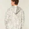 Boxy Camo Zip-Up Hoodie