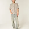 Boxy Crop Heavyweight Leopard Print Crew T-Shirt