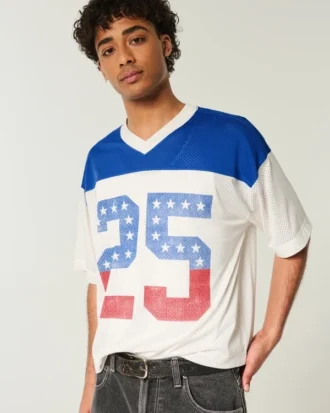Boxy Crop Number Graphic Jersey