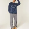 Boxy Heavyweight Long-Sleeve New York State Graphic Tee