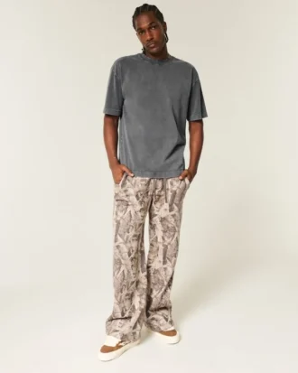 Boxy Heavyweight Washed Cotton Crew T-Shirt
