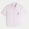 Boxy Linen-Blend Short-Sleeve Key West Graphic Shirt