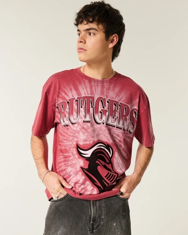 Boxy Rutgers Scarlet Knights Graphic Tee Boxy Rutgers Scarlet Knights Graphic Tee