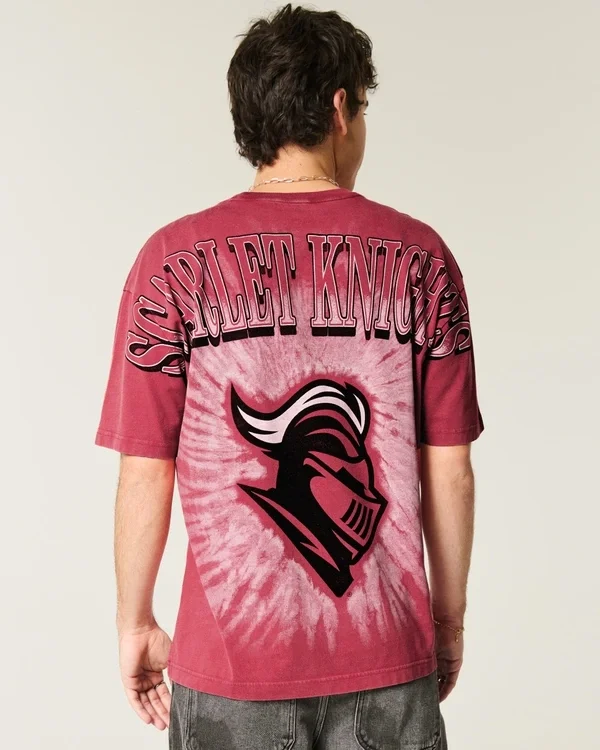 Boxy Rutgers Scarlet Knights Graphic Tee Boxy Rutgers Scarlet Knights Graphic Tee