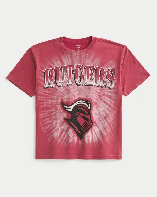 Boxy Rutgers Scarlet Knights Graphic Tee Boxy Rutgers Scarlet Knights Graphic Tee