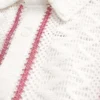 Boxy Short-Sleeve Crochet-Style Shirt
