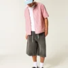 Boxy Short-Sleeve Linen-Blend Shirt