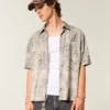 Boxy Short-Sleeve Pocket Shirt