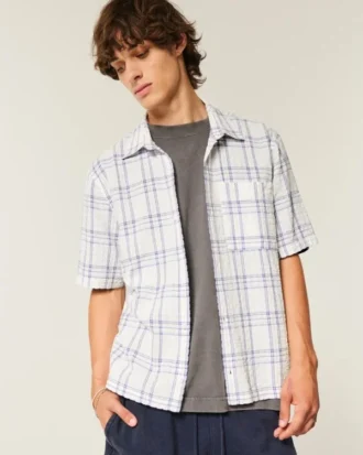 Boxy Short-Sleeve Pocket Shirt