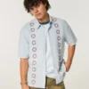 Boxy Short-Sleeve Striped Shirt