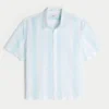 Boxy Short-Sleeve Striped Shirt