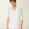 Boxy Short-Sleeve Sweater Polo