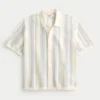 Boxy Short-Sleeve Sweater Shirt
