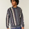 Boxy Striped Crew Sweater