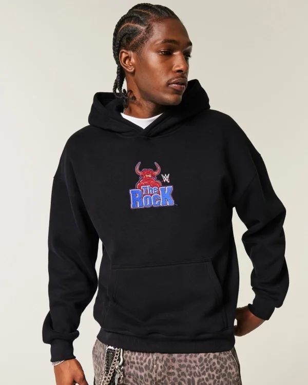 Boxy The Rock Graphic Hoodie Boxy The Rock Graphic Hoodie