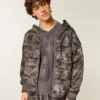 Boxy Thermal-Lined Camo Zip-Up Hoodie Boxy Thermal-Lined Camo Zip-Up Hoodie
