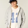 Boxy Thermal-Lined Zip-Up Hoodie Boxy Thermal-Lined Zip-Up Hoodie