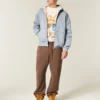 Boxy Thermal-Lined Zip-Up Hoodie Boxy Thermal-Lined Zip-Up Hoodie