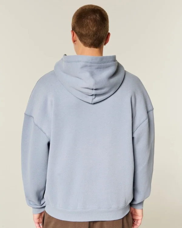 Boxy Thermal-Lined Zip-Up Hoodie Boxy Thermal-Lined Zip-Up Hoodie