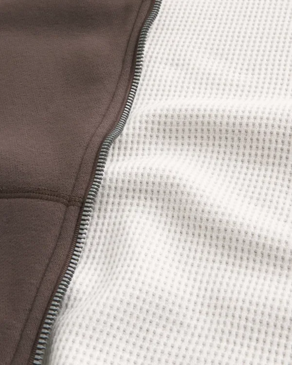 Boxy Thermal-Lined Zip-Up Hoodie Boxy Thermal-Lined Zip-Up Hoodie
