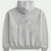 Boxy Toyota Supra Graphic Zip-Up Hoodie