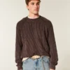 Boxy Washed Crew Sweater