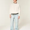Boxy Washed Crew Sweater