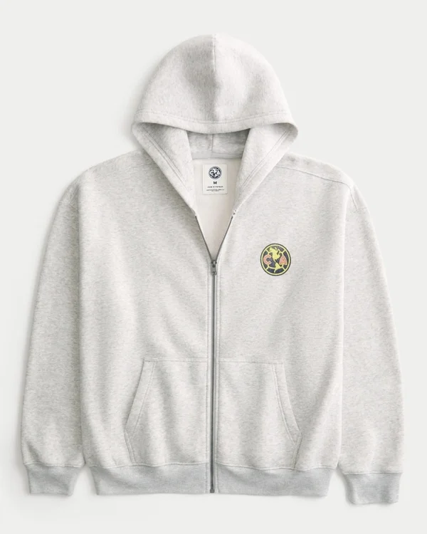 Boxy Zip-Up Club América Las Águilas Graphic Hoodie Boxy Zip-Up Club América Las Águilas Graphic Hoodie