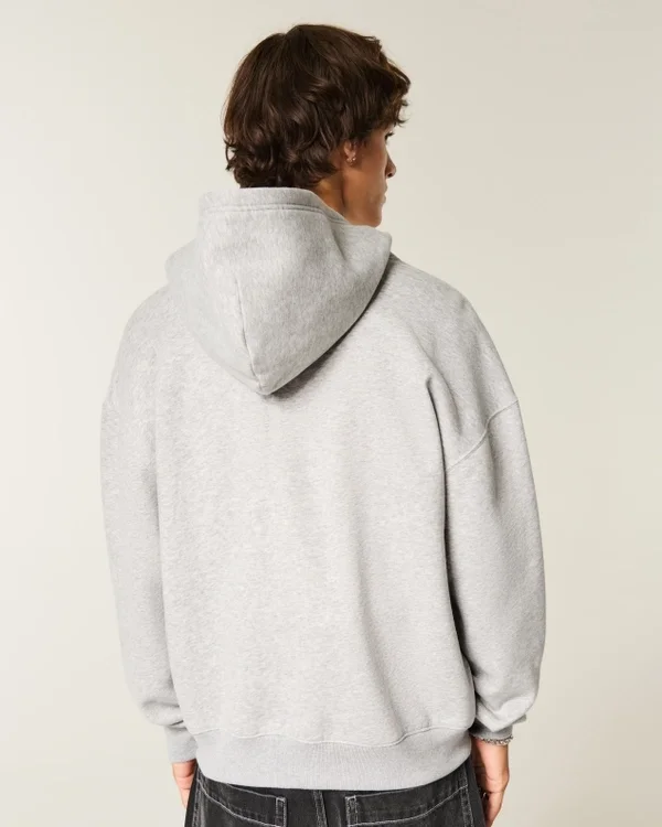 Boxy Zip-Up Forest Hills Athletics Graphic Hoodie Boxy Zip-Up Forest Hills Athletics Graphic Hoodie