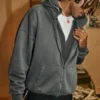 Boxy Zip-Up Hoodie