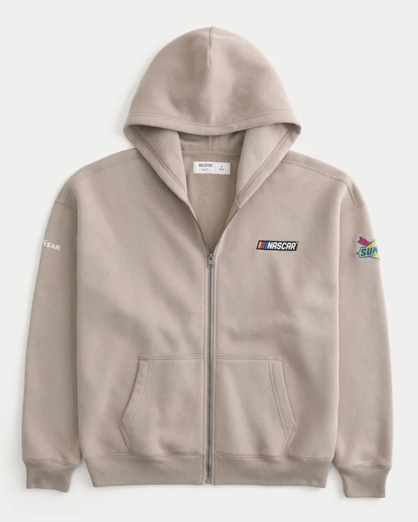 Boxy Zip-Up NASCAR Graphic Hoodie Boxy Zip-Up NASCAR Graphic Hoodie
