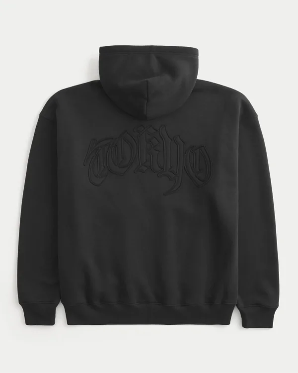 Boxy Zip-Up Tokyo Graphic Hoodie Boxy Zip-Up Tokyo Graphic Hoodie