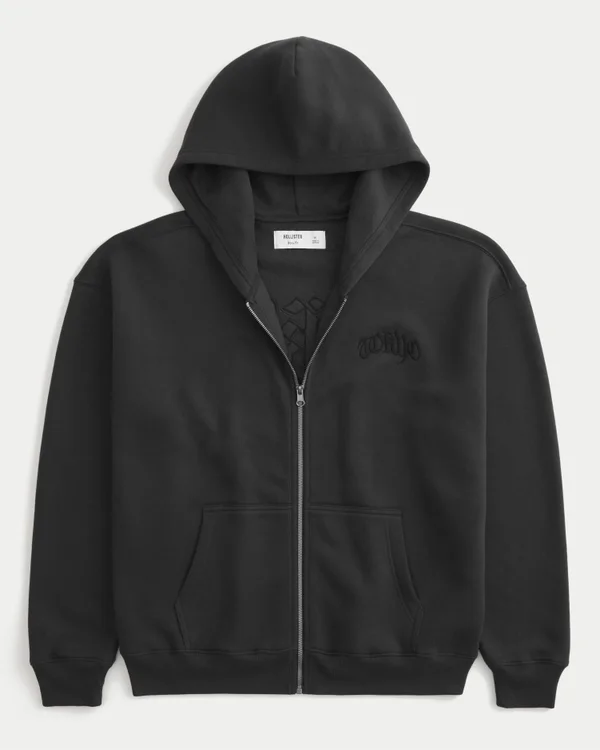 Boxy Zip-Up Tokyo Graphic Hoodie Boxy Zip-Up Tokyo Graphic Hoodie